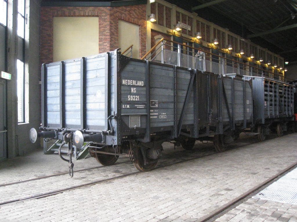 Open wagen met remhuis